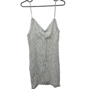 Storia Floral Smocked Sleeveless Bodycon Mini Dress